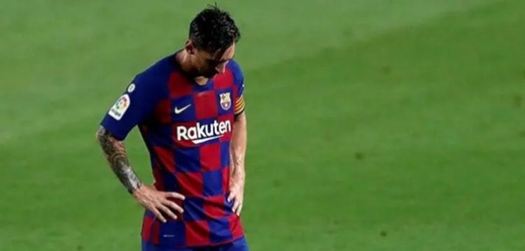 La imagen de Messi en el vestuario durante la goleada del Bayern al Barcelona que ha dado que hablar