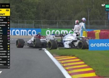 (VIDEO) Giovinazzi y Russell protagonizaron un terrible accidente en el GP de Bélgica