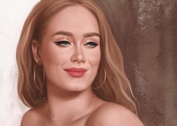 Adele enciende las redes con top rojo de encaje y diamantes