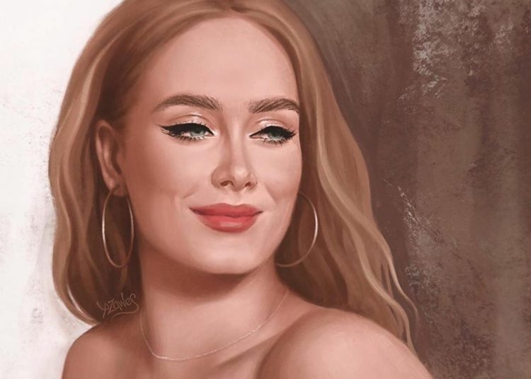 Adele enciende las redes con top rojo de encaje y diamantes