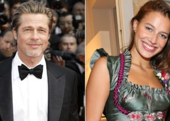 Brad Pitt apareció en público con su nueva novia, la modelo alemana Nicole Poturalski
