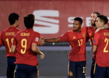 Un espectacular Ansu Fati lidera la goleada de España a Ucrania