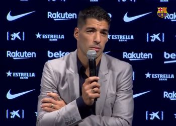 Entre lágrimas, Luis Suárez se despidió del Barça