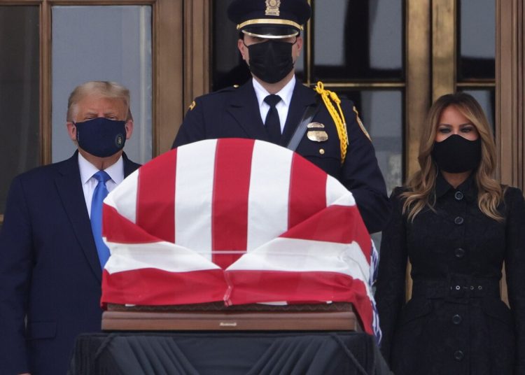 Trump es abucheado durante homenaje a la jueza Ruth Bader Ginsburg