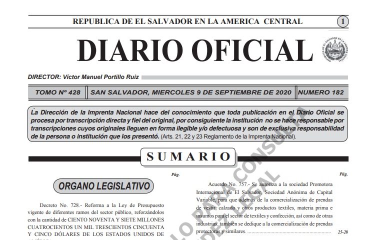 Presidente Bukele sanciona decreto 728 para salvar el Fomilenio II