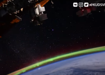 (VIDEO) Un cosmonauta ruso graba el halo naranja de la Tierra