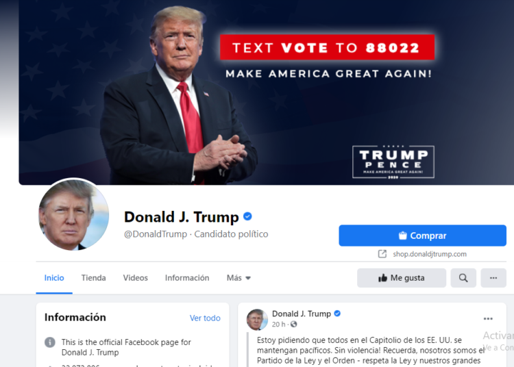 Facebook e Instagram bloquean a Donald Trump de forma indefinida