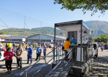 Salud llevó cabinas móviles para realizar pruebas de covid-19 en San Marcos