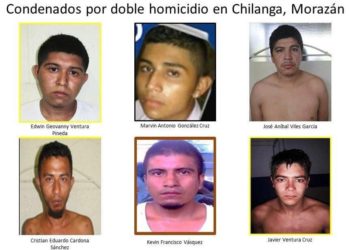6 pandilleros son condenados a 50 años de prisión por homicidio de una pareja en Chilanga, Morazán