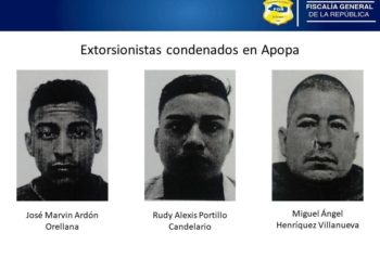 Condenan a 10 años de prisión a extorsionistas en Apopa