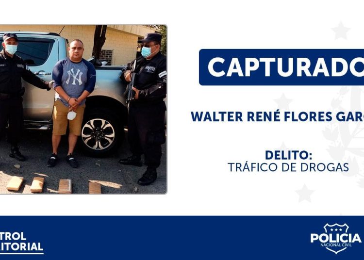 PNC captura a sujeto con 4 kilos de cocaína en La Hachadura, Ahuchapán