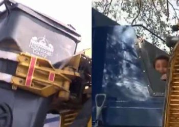 Un niño escondido en un contenedor de basura casi muere aplastado en EE.UU.