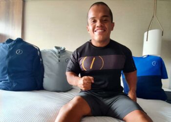 El paratleta salvadoreño Herbert Aceituno en Colombia listo para iniciar competencias