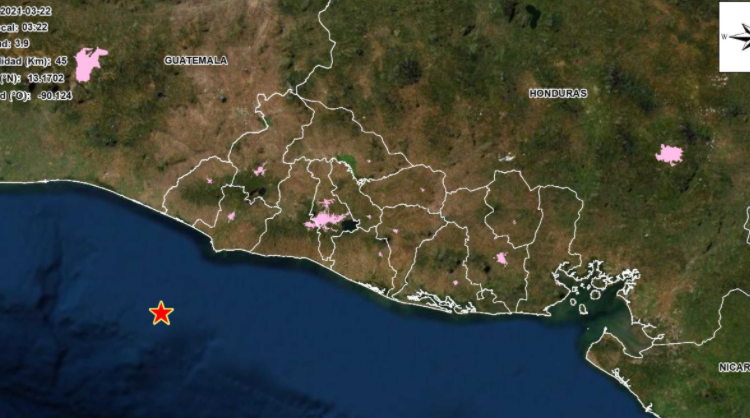 Sismo de 3.9 sacude parte del territorio nacional