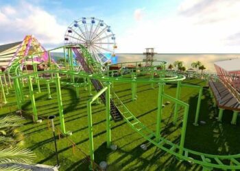 MITUR revela simulación de como será el recorrido de la montaña rusa del parque de diversiones en Surf City