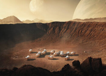 (IMÁGENES) Así sería la primera ciudad humana en Marte
