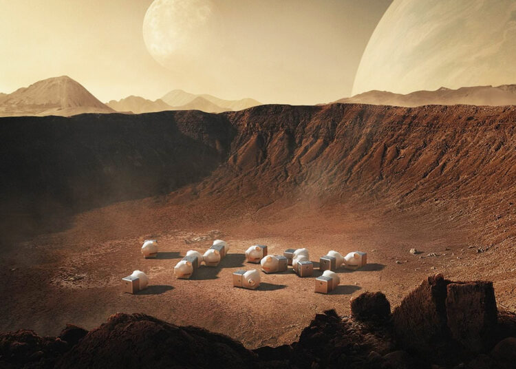 (IMÁGENES) Así sería la primera ciudad humana en Marte