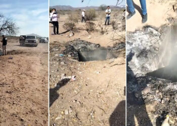 El colectivo mexicano Madres Buscadoras de Sonora descubre una fosa clandestina con restos humanos ardiendo