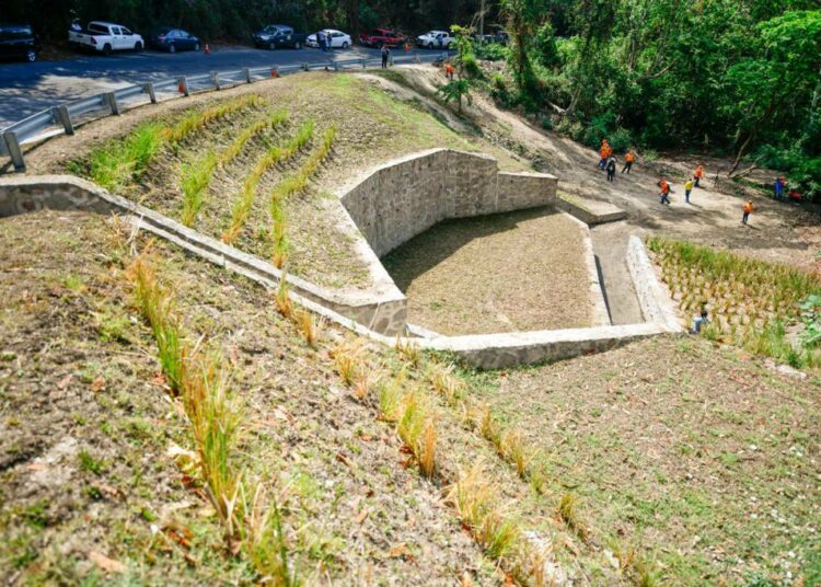 Obras Públicas elimina cárcava en carretera a lago de Ilopango