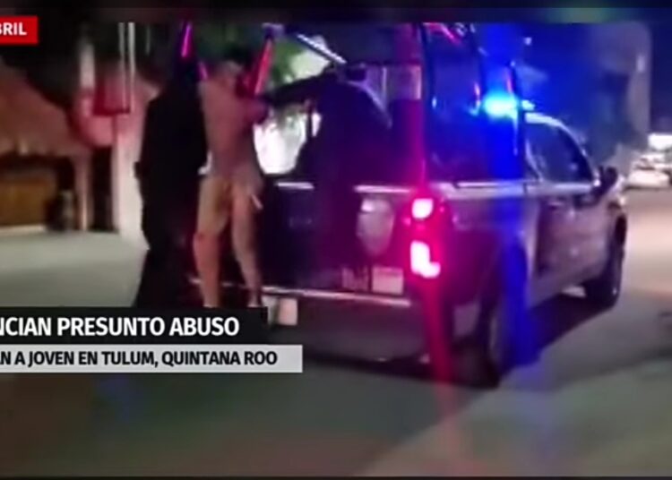 (VIDEO) Captan una nueva brutal agresión de policías de Tulum, en México, dos semanas después del asesinato de la salvadoreña Victoria Salazar