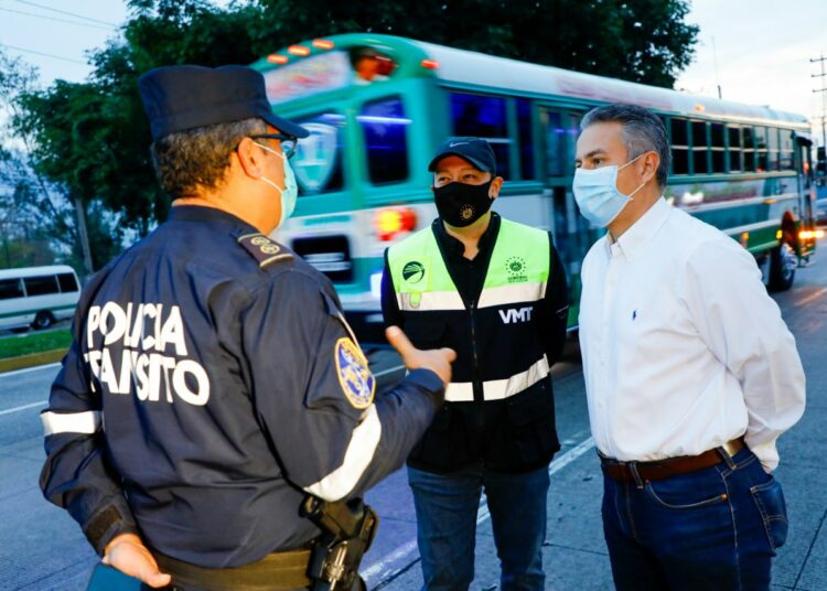 PNC y VMT verifican cumplimiento de medidas sanitarias en transporte público