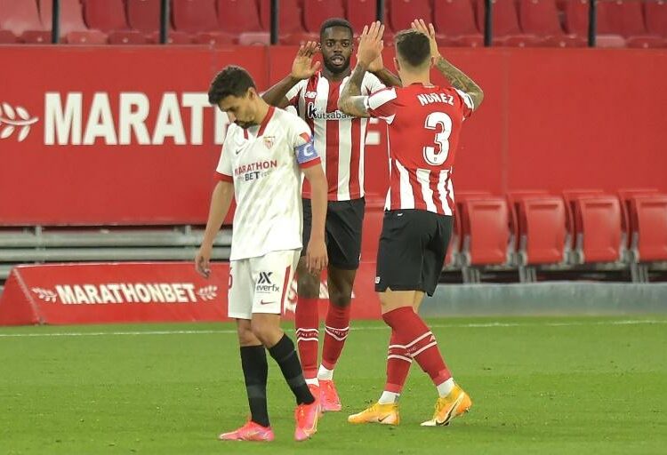 Sevilla cae frente al Athletic de Bilbao y se aleja de la lucha por el título en España