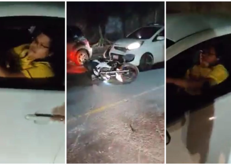 Mujer provoca accidente de tránsito entre otros vehículos y huye de la escena