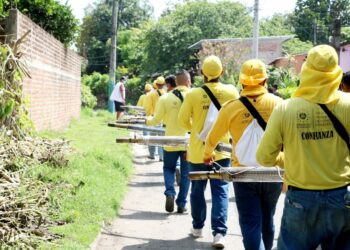 Privados de libertad continúan apoyando megajornada de fumigación