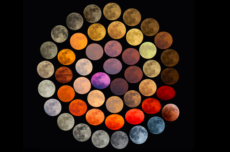 ¿De cuántos colores se puede ver la Luna?