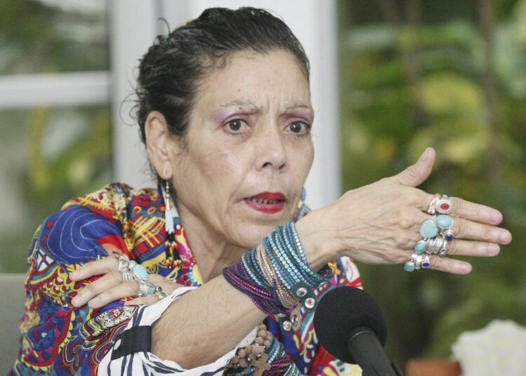 Vicepresidenta de Nicaragua,Rosario Murillo carga contra periodistas, calificándolos de «terroristas» y «criminales»