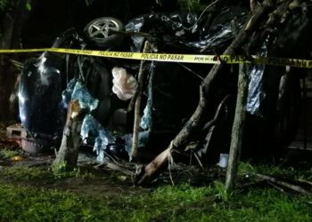 Grave accidente deja un fallecido y otro lesionado en Santa Ana
