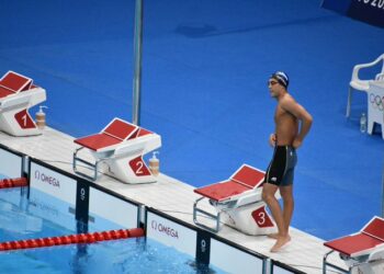 El salvadoreño Marcelo Acosta debutó este martes en los Juegos Olímpicos en los 800 metros libres y finalizó en el puesto 31 de un grupo de 34 nadadores