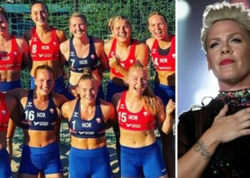 Cantante Pink se ofrece a pagar multa de equipo noruego de handball tras negarse a competir en bikini