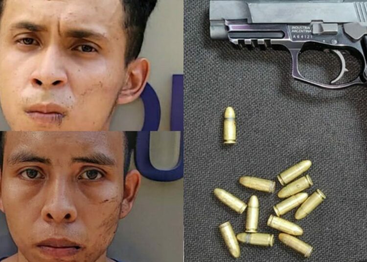 PNC captura a dos pandilleros en flagrancia en La Libertad