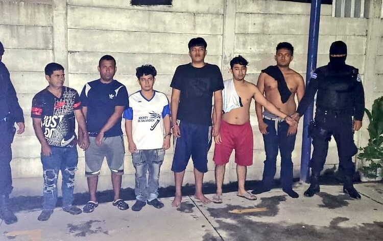 Caen seis pandilleros por diferentes delitos en cantón de Guazapa