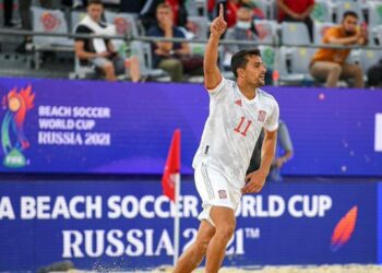 España golea a Mozambique en su estreno mundialista de futbol playa Rusia 2021