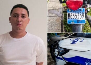 Motociclista en estado de ebriedad se estrella contra patrulla policial en Santa Tecla