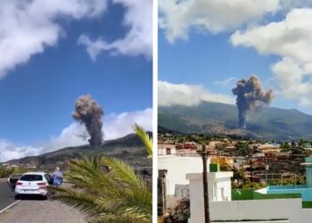 (VIDEOS) Entra en erupción un volcán en la isla española de La Palma
