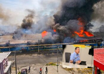 Director de Bomberos: Más de 900 elementos colaboraron para controlar el siniestro del mercado San Miguelito