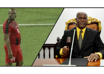 (VIDEOS) Vicepresidente de Surinam de 60 años y dueño de un club de la Concacaf se nombra capitán, sale a la cancha y luego reparte dinero a los jugadores del Olimpia de Honduras