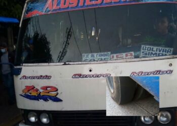 VMT sanciona a conductor de buses por circular con las llantas lisas