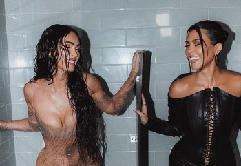 Megan Fox y Kourtney Kardashian ponen a temblar Instagram con candente beso