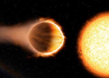 Encuentran un exoplaneta ultracaliente similar a Júpiter con hierro en su atmósfera y que orbita su estrella en menos de 2 días