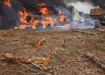(VIDEO) Encapuchados armados prenden fuego a 10 casas y 8 autos en el sur de Chile