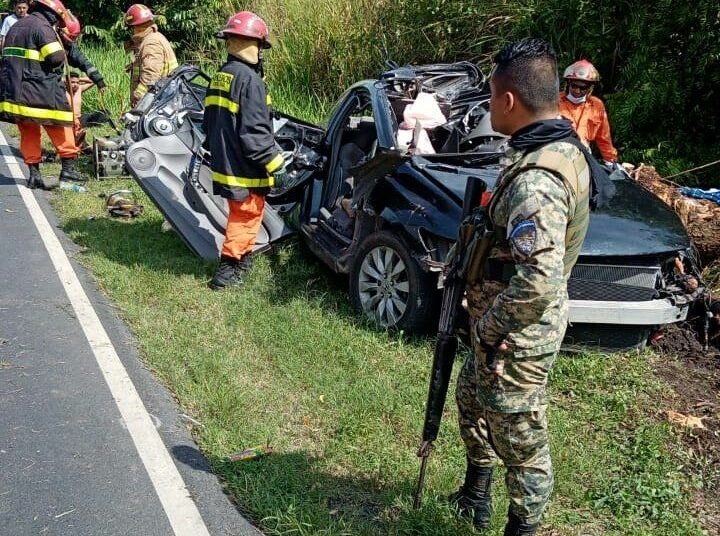 Accidente de tránsito deja una persona fallecida y dos lesionados en San Pedro Masahuat