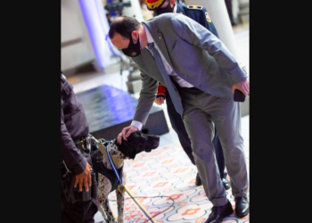 Ministro de Seguridad dio una cálida despedida al agente canino Furst, quien se jubila tras 7 años de trabajo