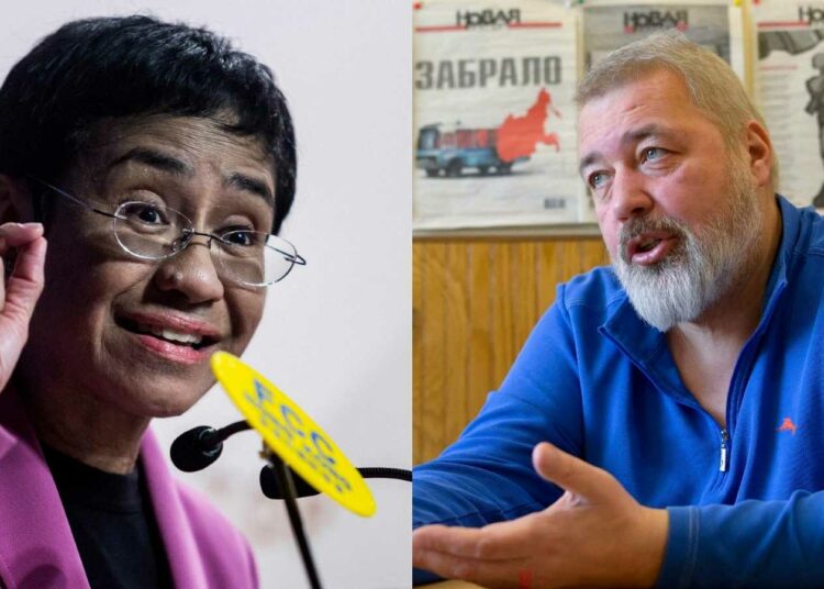 El Premio Nobel de la Paz fue otorgado a los periodistas Maria Ressa y Dmitry Muratov de Filipinas y Rusia