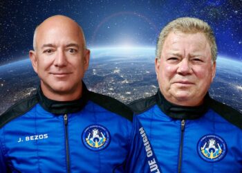 El capitán de Star Trek sube a un cohete de Bezos