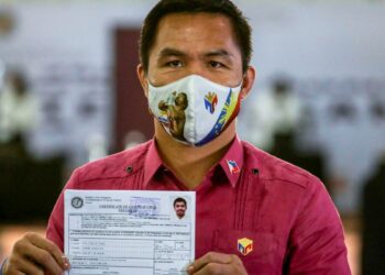 Manny Pacquiao presentó oficialmente su candidatura a la Presidencia de Filipinas