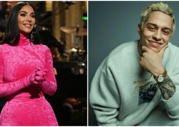 Kim Kardashian es fotografiada tomada de la mano del comediante Pete Davidson